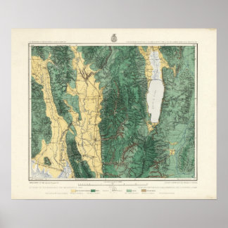 Póster Mapa de clasificación de tierras de Utah nororient