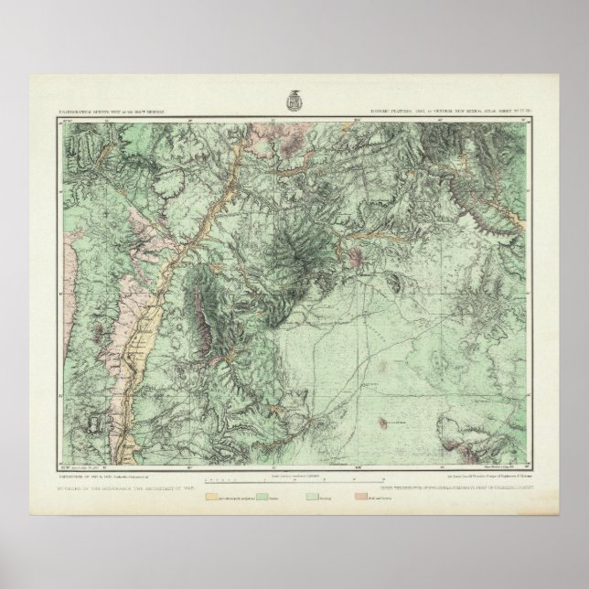 Póster Mapa de Clasificación de Tierras del Nuevo México  (Frente)