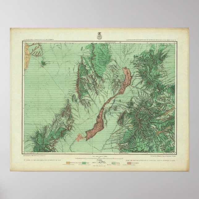 Póster Mapa de Clasificación de Tierras del Sudoeste de N (Frente)