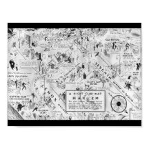 mapa de clubes nocturnos de harlem blanco y negro