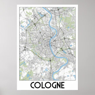 Póster Mapa de Colonia
