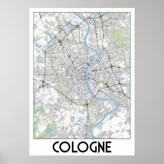 Póster Mapa de Colonia