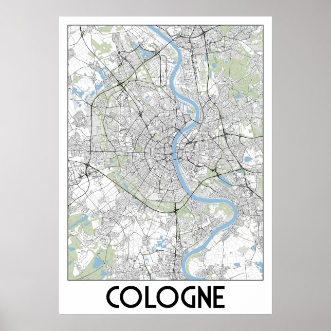 Póster Mapa de Colonia (Frente)