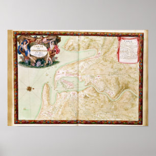 Póster Mapa de Concarneau