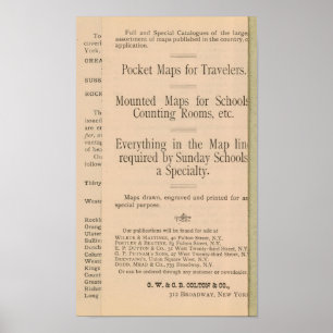 Póster Mapa de conducción y rueda de colton de EE.UU.
