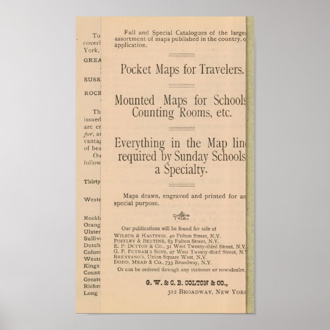 Póster Mapa de conducción y rueda de colton de EE.UU. (Frente)