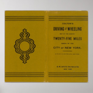 Póster Mapa de Conducción y Ruedas de Colton de Estados U