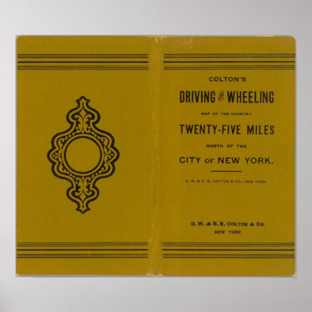 Póster Mapa de Conducción y Ruedas de Colton de Estados U (Frente)