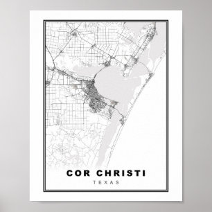 Póster Mapa de Corpus Christi