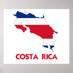 Póster Mapa de COSTA RICA