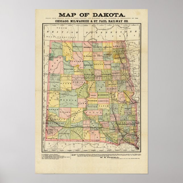 Póster Mapa de Dakar (Frente)