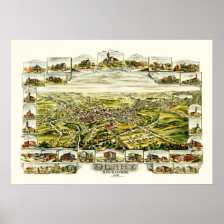 Póster Mapa de Derry, New Hampshire de 1898