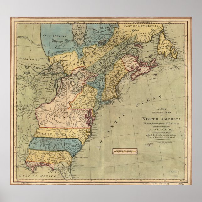 Póster Mapa de descubrimiento de cosechas de las Américas (Frente)