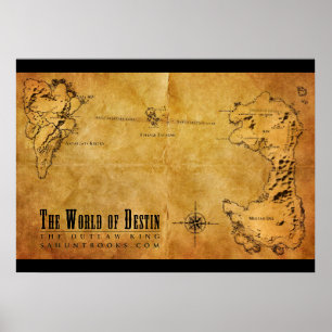 Póster Mapa de Destin