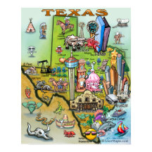 Mapa de diversiones de Texas
