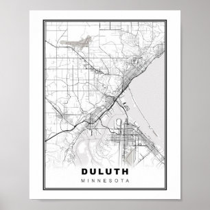Póster Mapa de Duluth