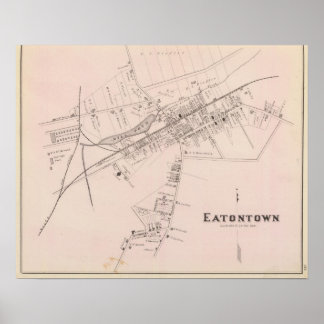Póster Mapa de Eatontown, Nueva Jersey
