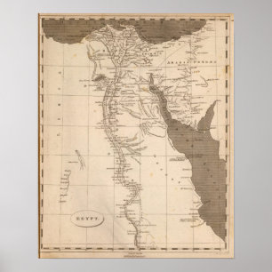 Póster Mapa de Egipto por Arrowsmith