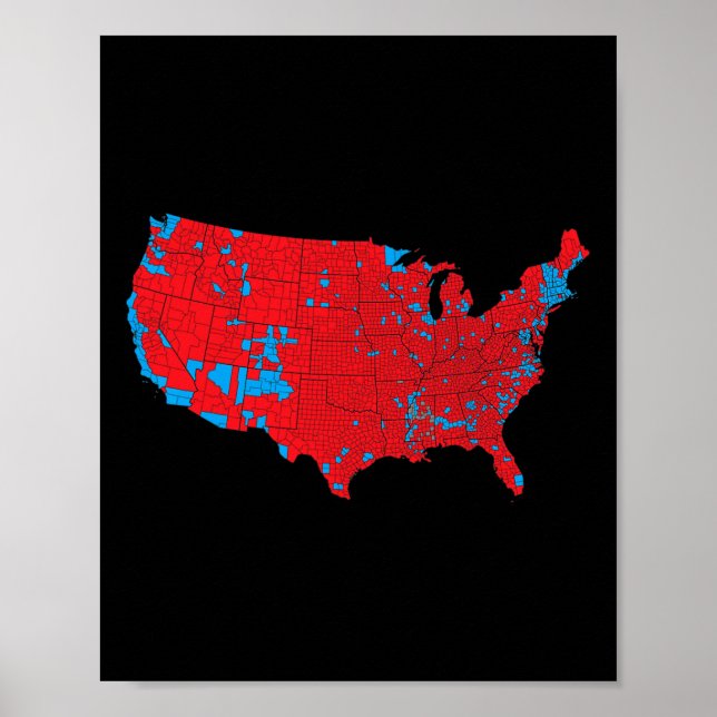 Póster Mapa de elecciones de Estados Unidos 2024 Presiden (Frente)