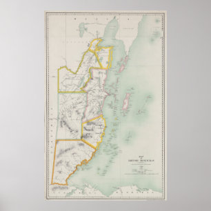 Póster Mapa de época de Belice (1921)