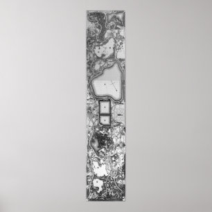 Póster Mapa de época de Central Park NYC (1879)