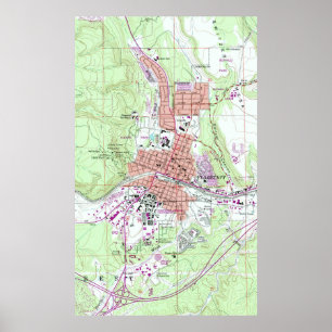 Póster Mapa de época de Flagstaff Arizona (1962)
