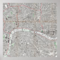 Mapa de época de la ciudad de Londres