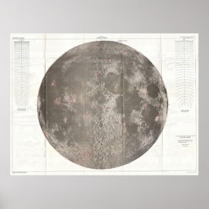 Póster Mapa de época de la luna (1961)