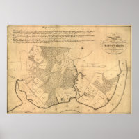Mapa de época de la plantación Mount Vernon (1801)