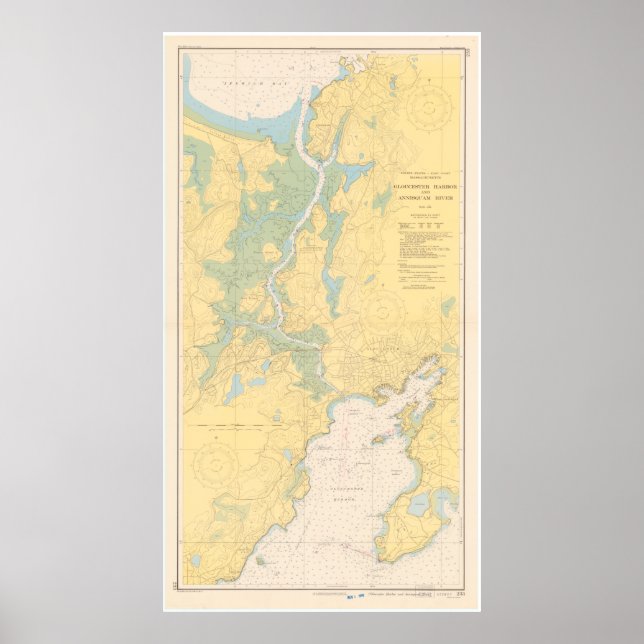Póster Mapa de época de MAMÁES de Gloucester (1949) (Frente)