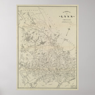 Póster Mapa de época de MAMÁES Lynn (1905)