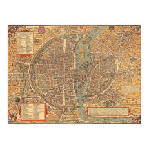 Mapa de época de París (1575)