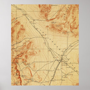 Póster Mapa de época de The Vegas Valley NV (1907)