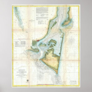 Póster Mapa de época del miedo del Cabo (1857)