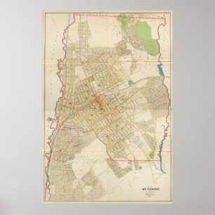 Póster Mapa de época del Monte Vernon NY (1893)