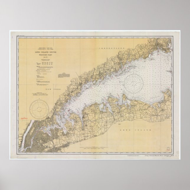 Póster Mapa de época del sonido de la isla larga (1934) (Frente)