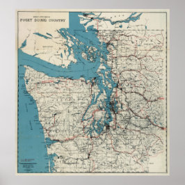 Póster Mapa de época del sonido del Puget (1919)