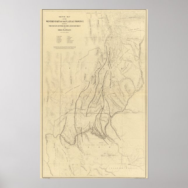 Póster Mapa de esbozo que muestra los errores (Frente)