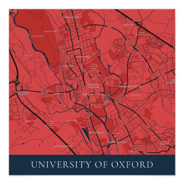 PÓSTER MAPA DE ESQUEMA DE LA UNIVERSIDAD URBANA RED NAVY  (Anverso)