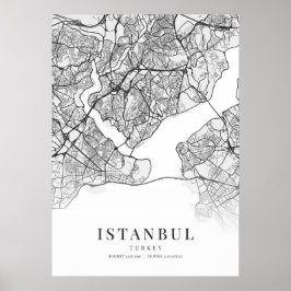 Póster Mapa de Estambul