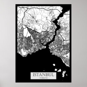 Póster Mapa de Estambul Turquía