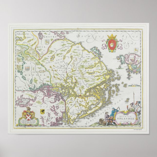 Póster Mapa de Estocolmo, Suecia (Frente)