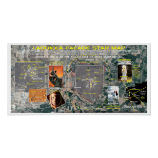 Póster Mapa de estrellas de Laodicea Orion