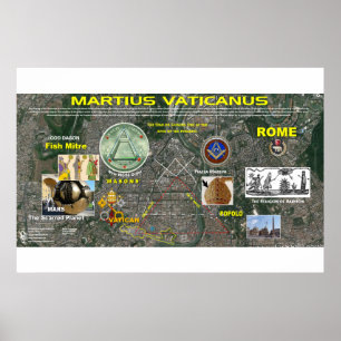 Póster Mapa de estrellas marciano-2 del Vaticano