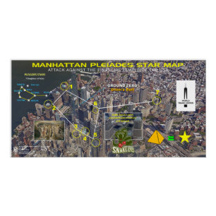 Póster Mapa de Estrellas Orion de Manhattan
