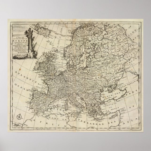 Póster Mapa de Europa 3 (Frente)