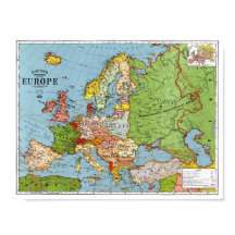 Mapa De Europa - Poster
