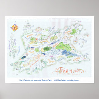 Póster Mapa de Faërie