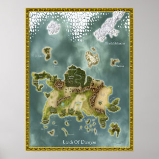 Póster Mapa De Fantasías De Darnyan