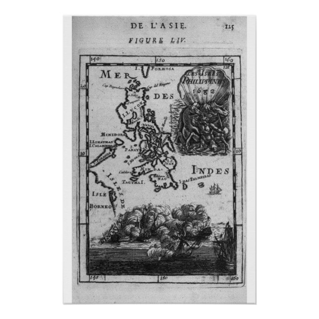 Póster Mapa de Filipinas de 1682 (Anverso)